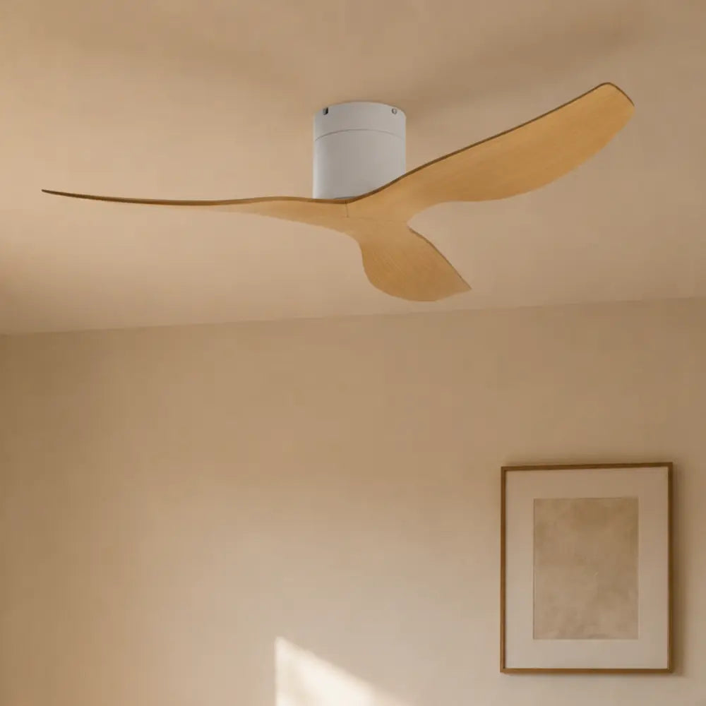 Ventilateur de Plafond Plat Bois Clair | Jora