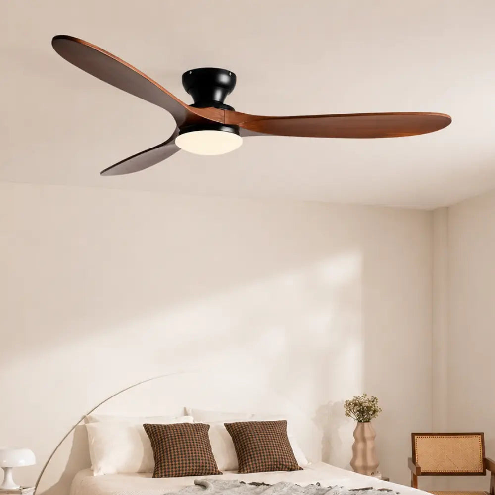 Ventilateur de Plafond Bois Foncé LED | Kavia