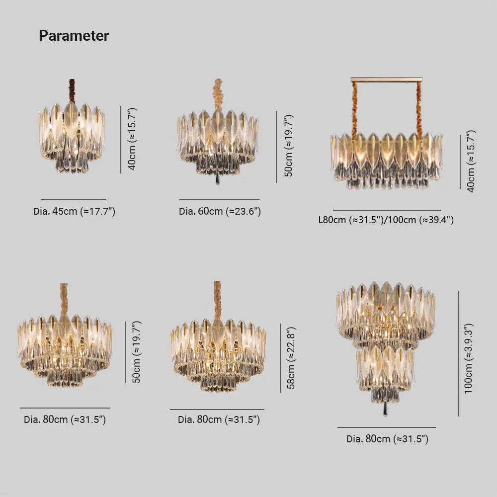 Lustre Suspension en Cristal Élégant | Olo