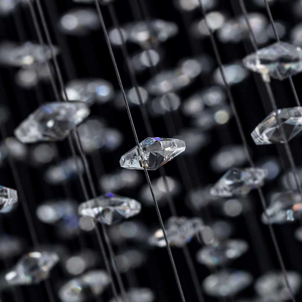 Lustre Cristal Chrome Gouttes | Haro