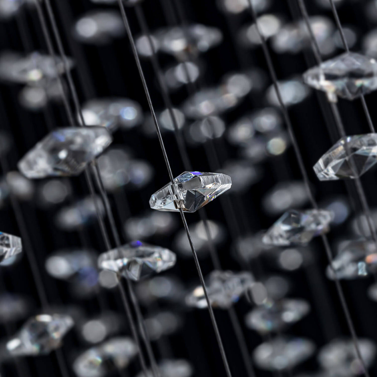 Lustre Cristal Chrome Gouttes | Haro