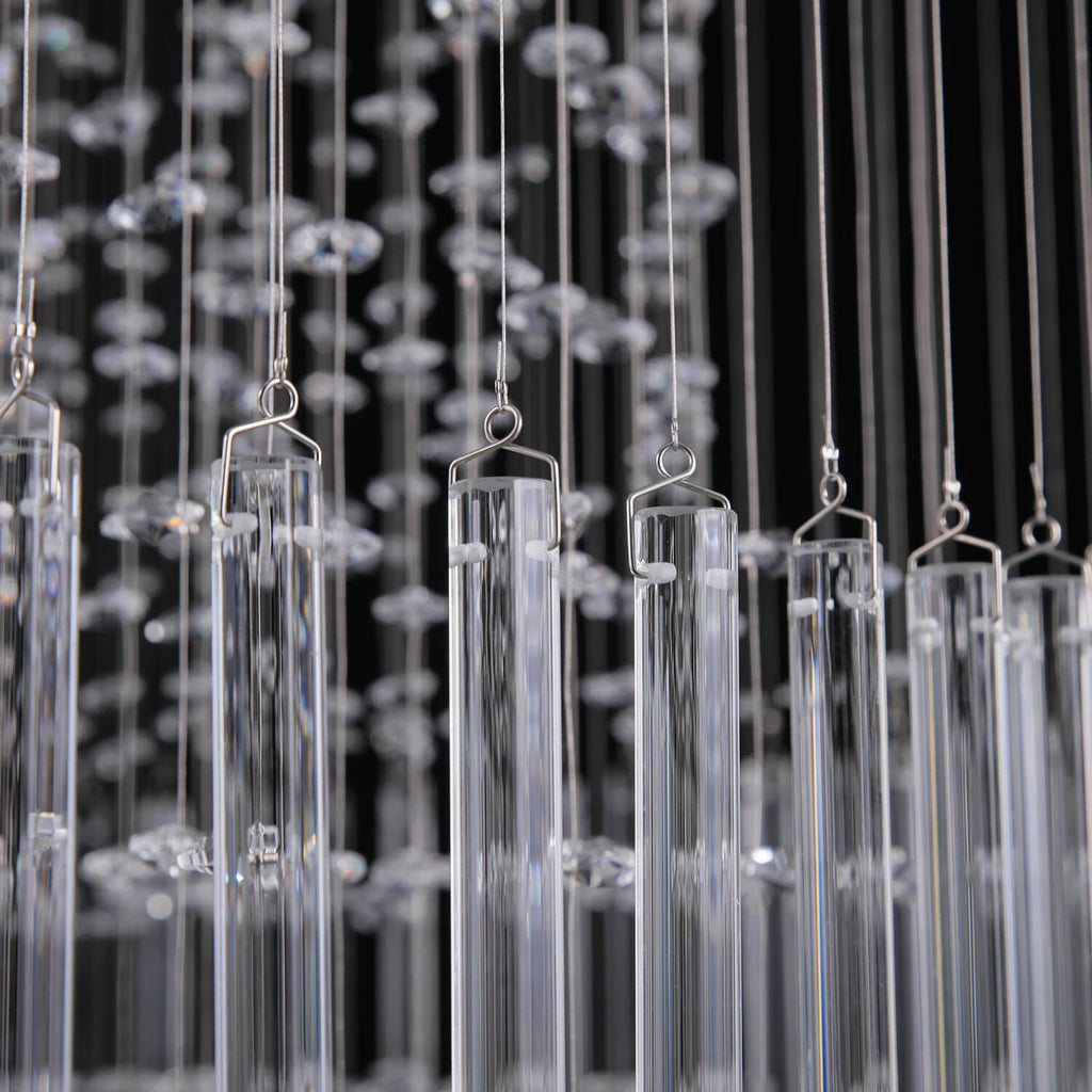 Lustre Cristal Chrome Gouttes | Haro