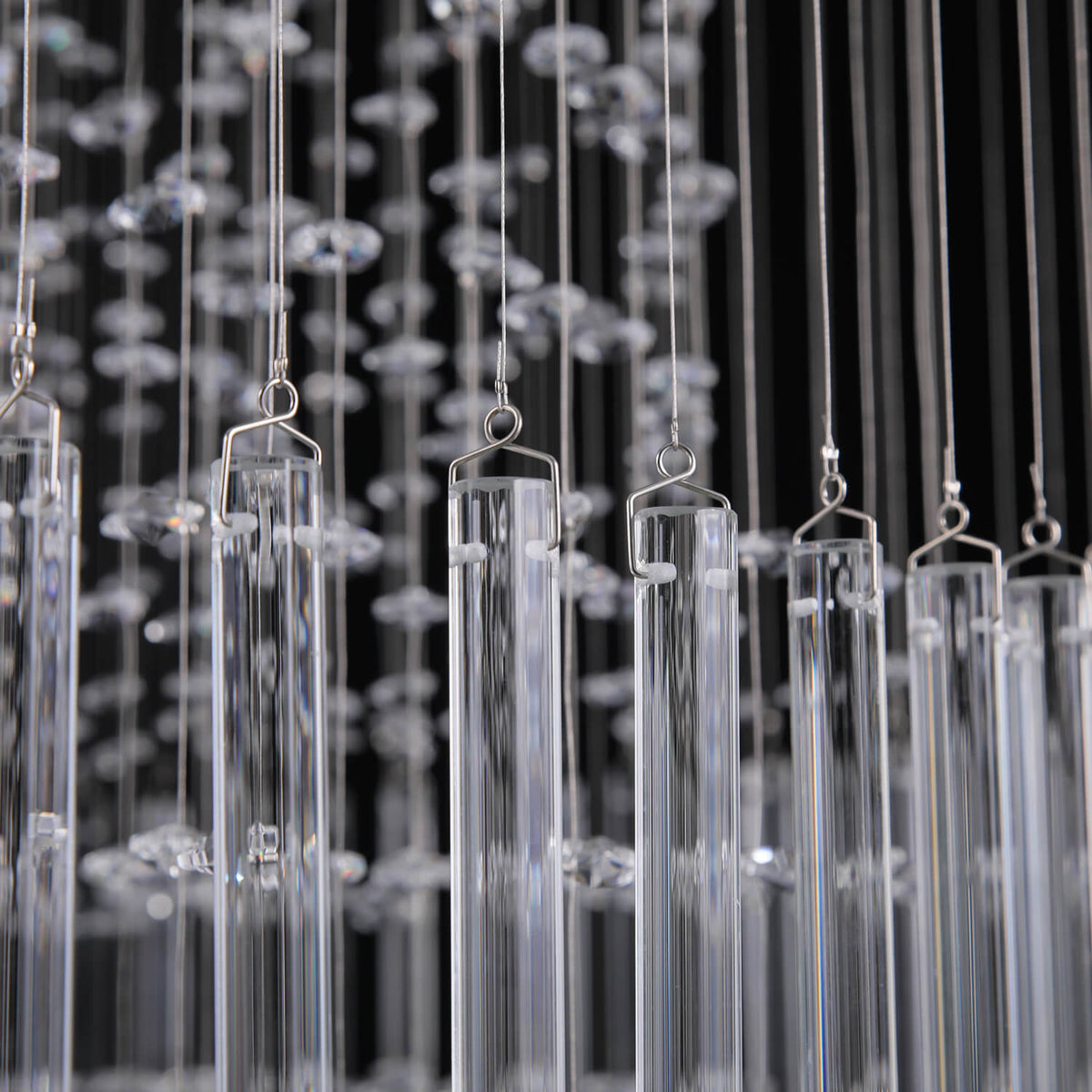 Lustre Cristal Chrome Gouttes | Haro