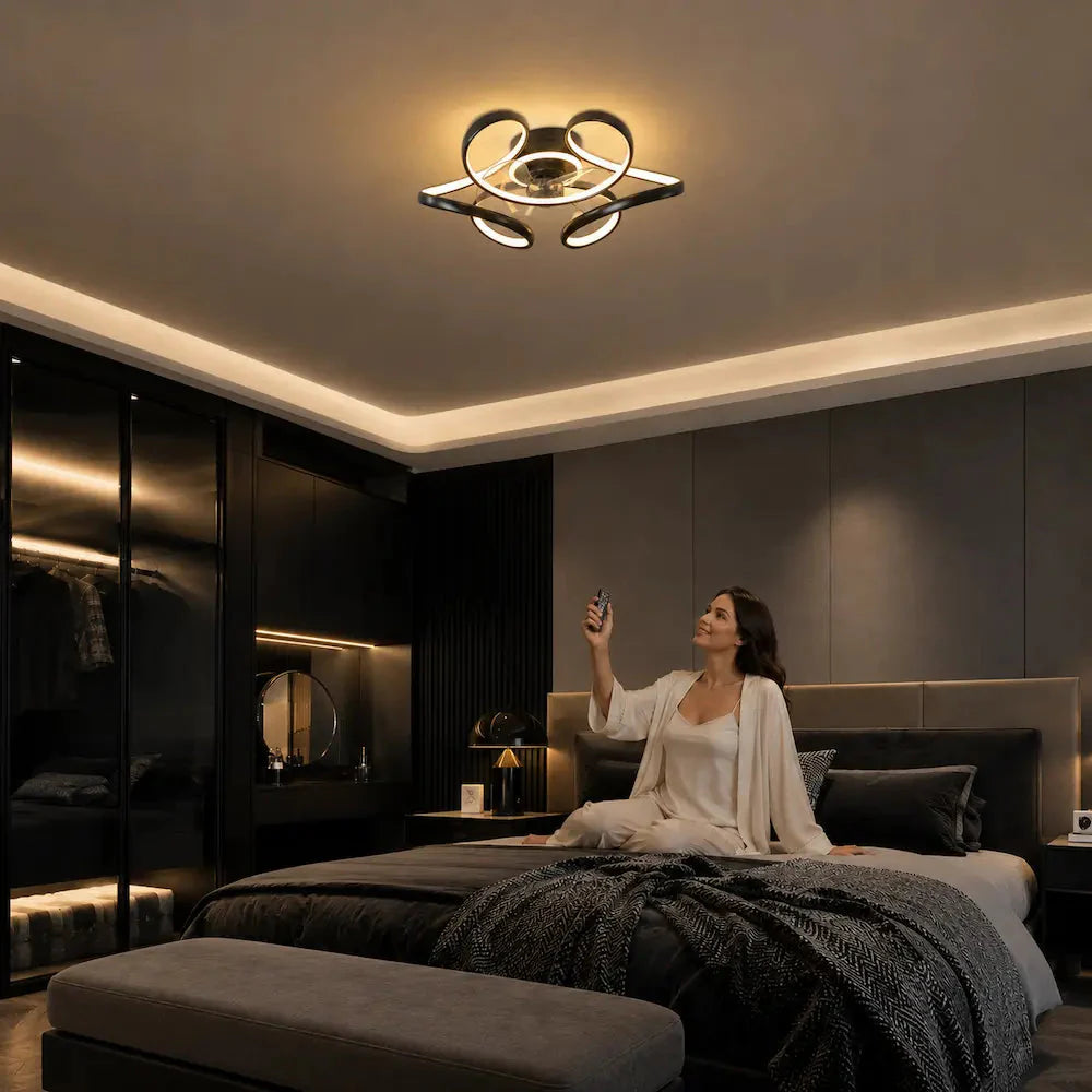 Ventilateur de Plafond Artistique LED | Belia