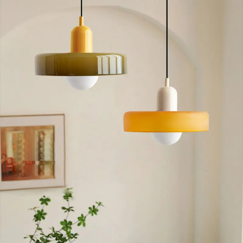 Lampe Suspendue en Verre Coloré Mellan | Sita