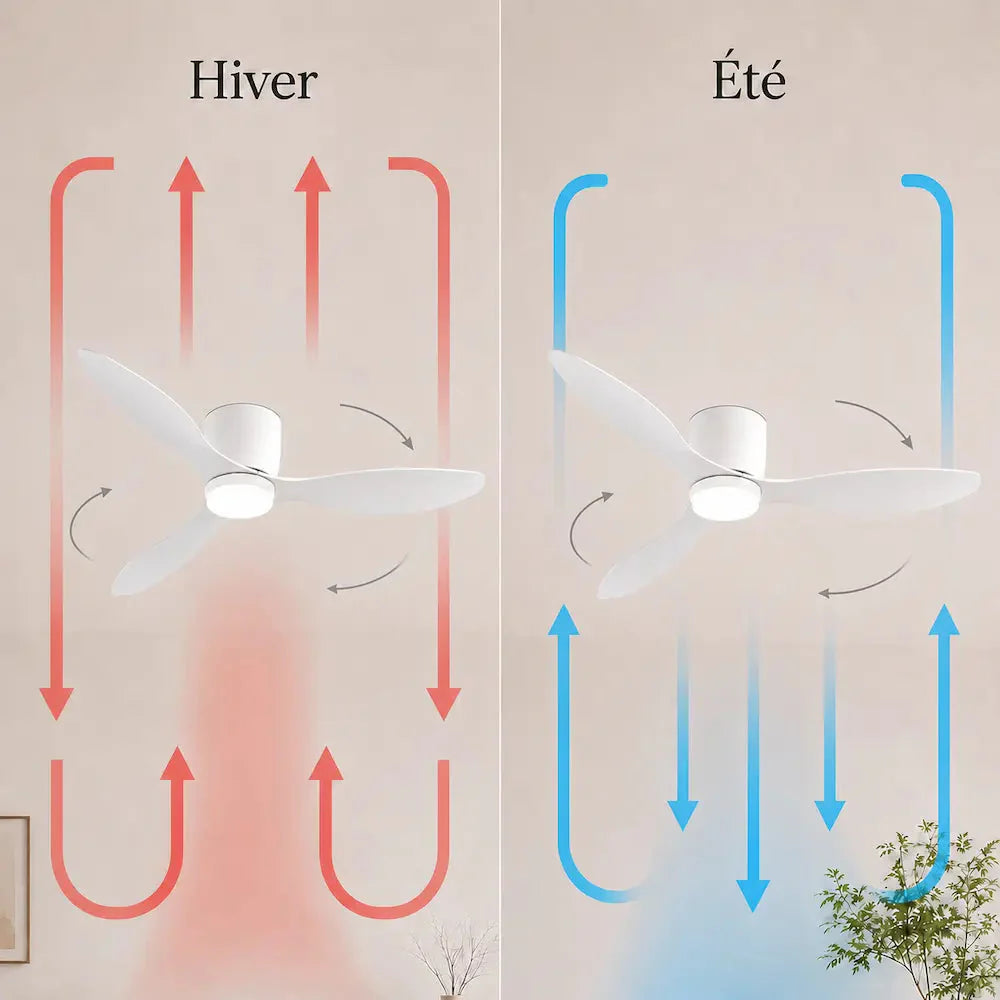 Ventilateur de Plafond Blanc LED | Elya