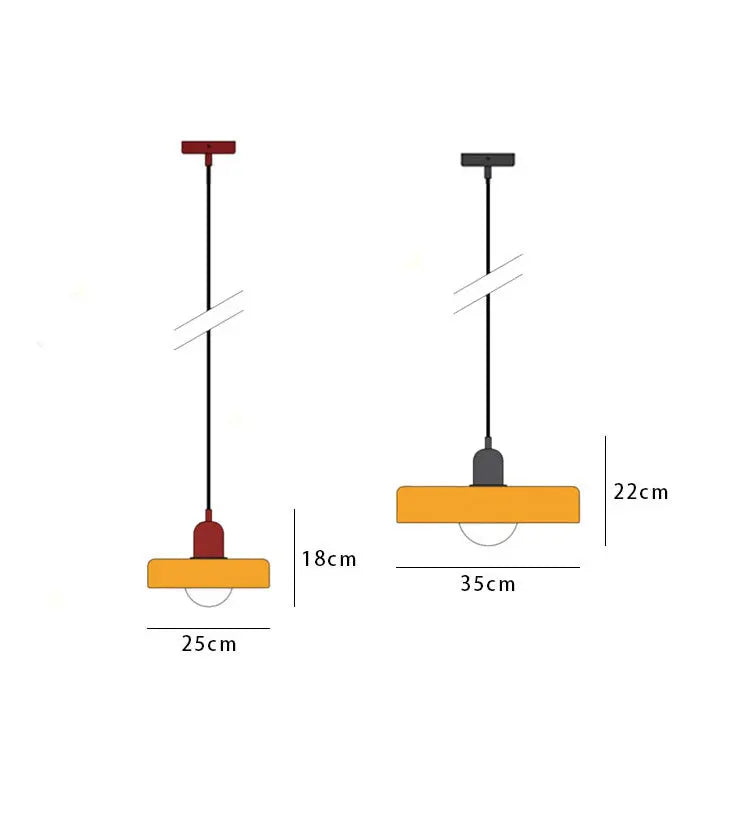 Lampe Suspendue en Verre Coloré Mellan | Sita