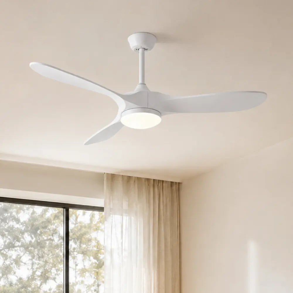Ventilateur de Plafond Bois Blanc LED | Pavo