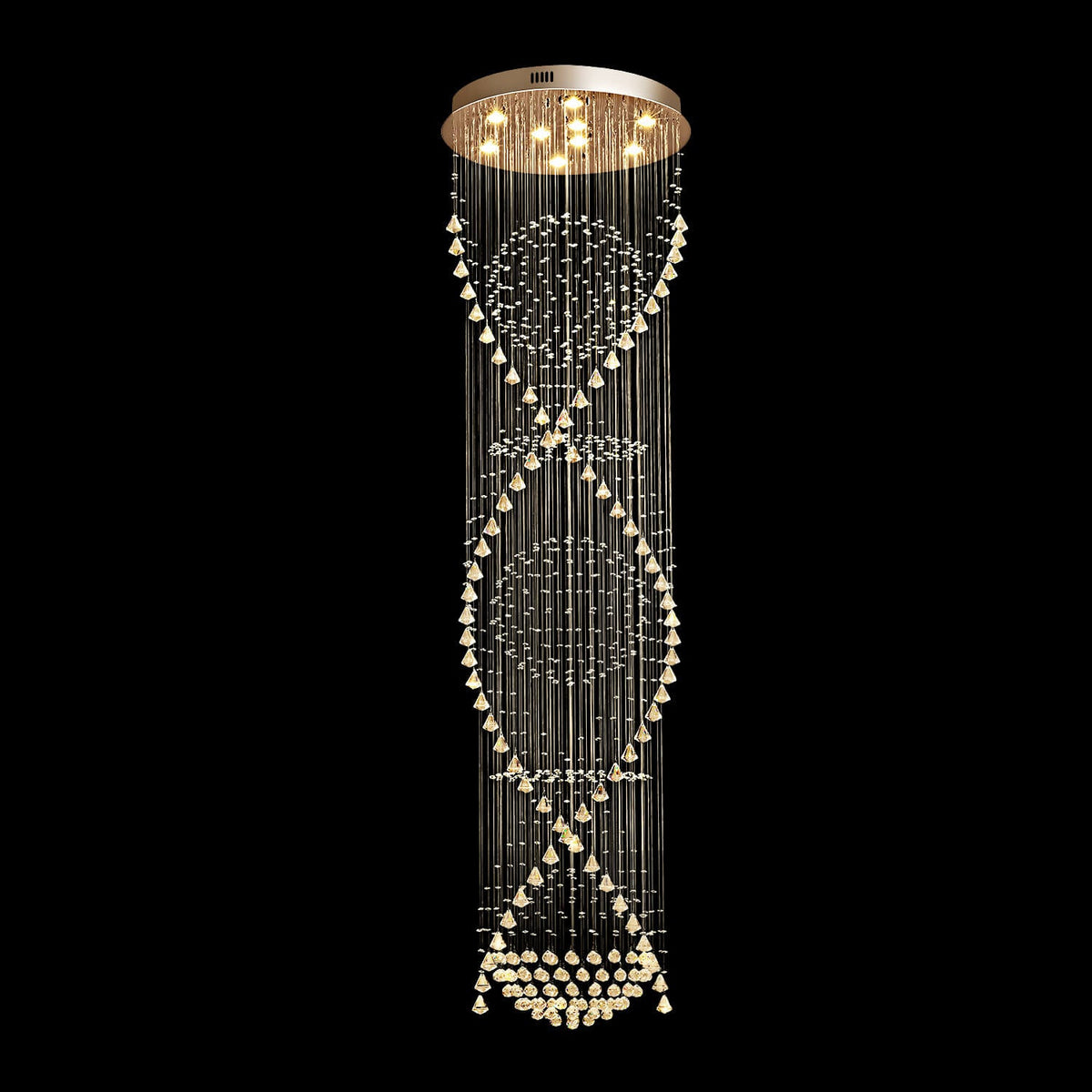 Lustre Spirale Cristal Escalier | Mira