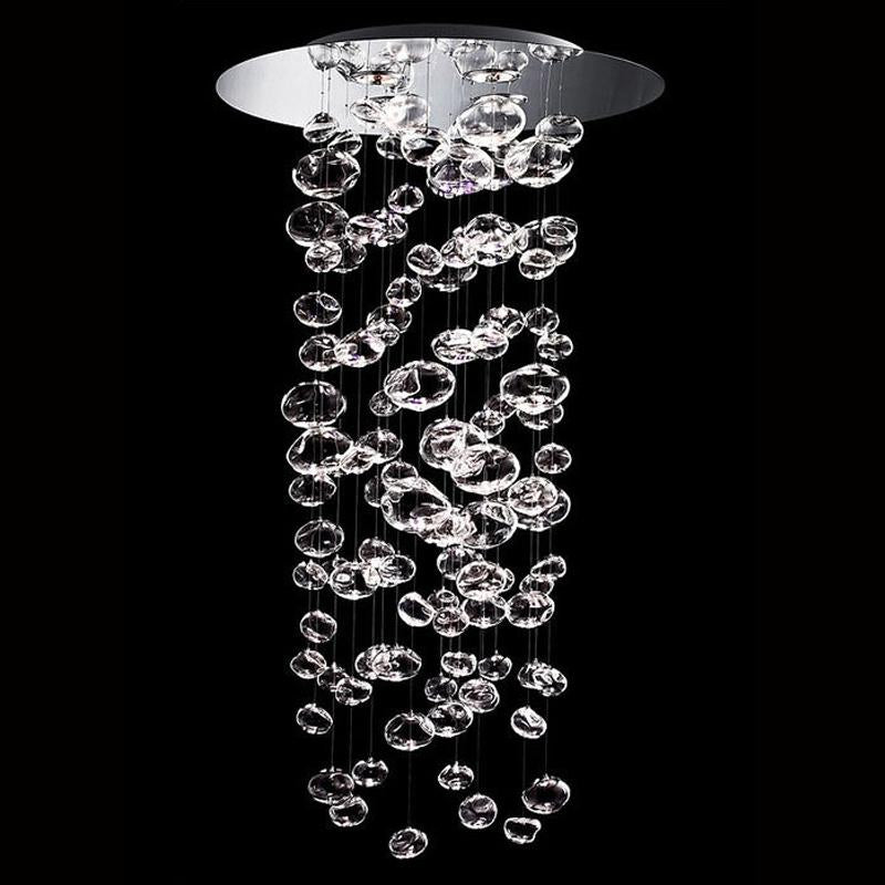 Lustre Verre Bulles Base Ronde | Nura