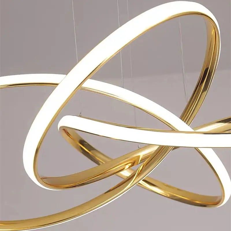 Lustre Salon Art Déco Moderne Doré | Zeta