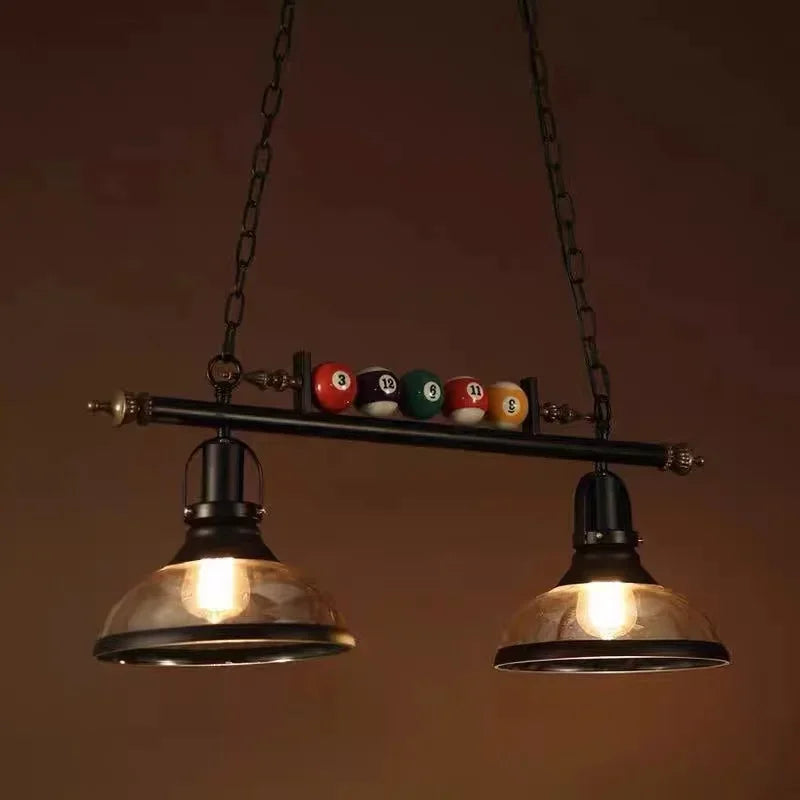 Lustre Billard Rétro 3 Lumières en Métal | Yala
