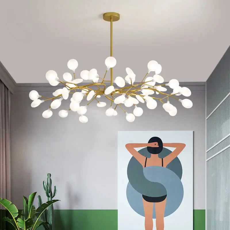 Lustre Moléculaire LED Noir Ou Doré | Noka