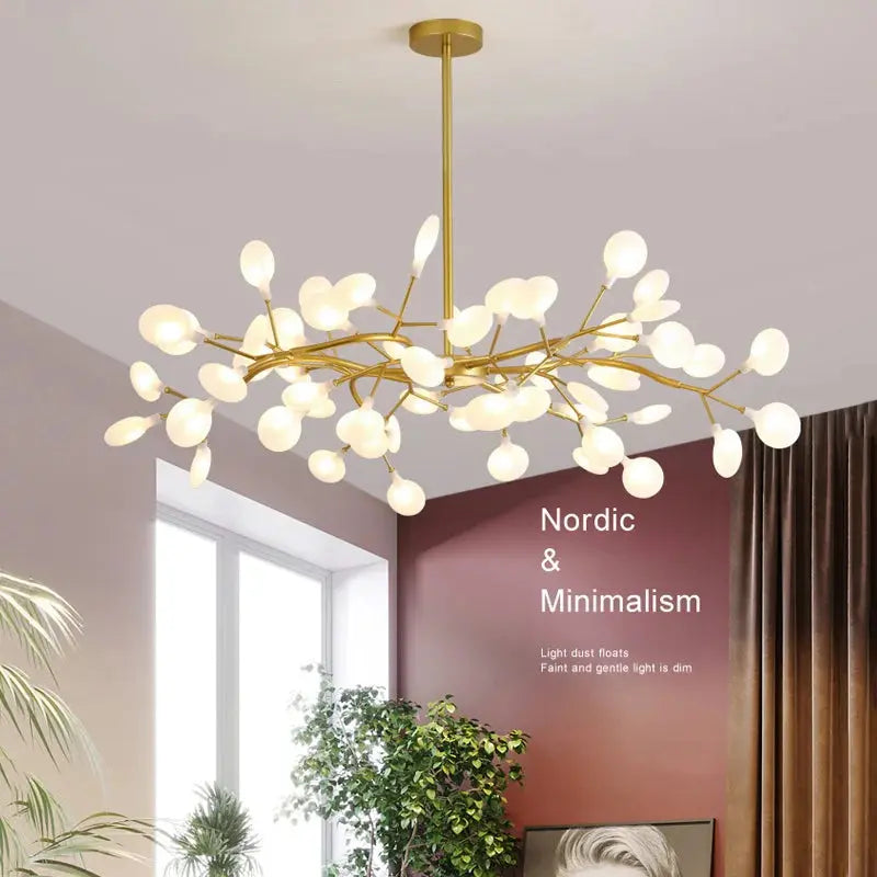 Lustre Moléculaire LED Noir Ou Doré | Noka