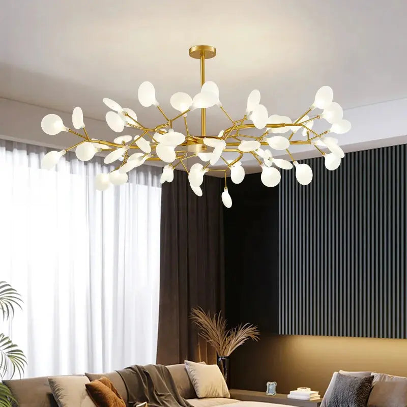 Lustre Moléculaire LED Noir Ou Doré | Noka