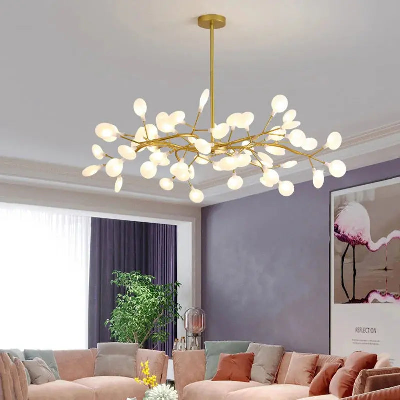 Lustre Moléculaire LED Noir Ou Doré | Noka