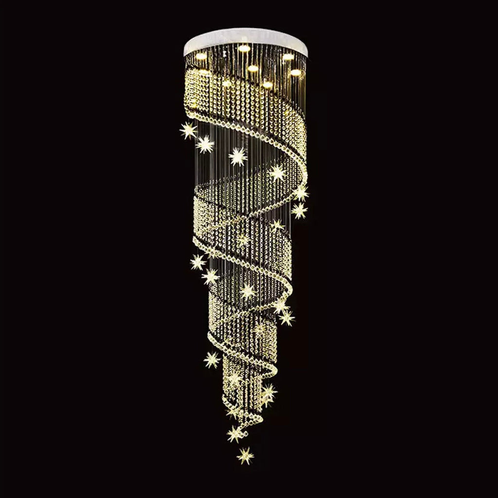 Lustre Pluie Cristal Spirale | Relo