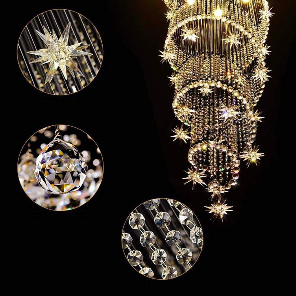 Lustre Pluie Cristal Spirale | Relo