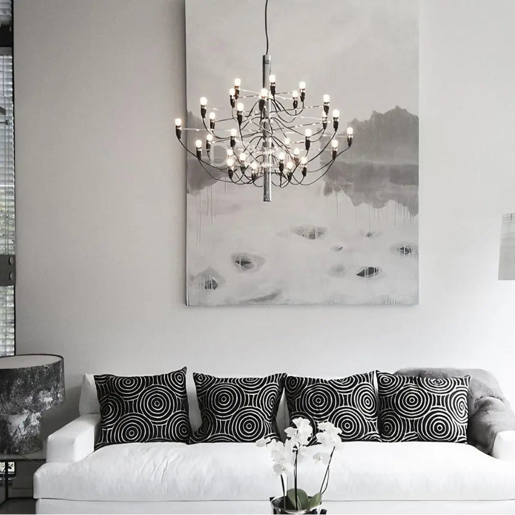 Lustre Chandelier Rétro en Métal Noir | Siri