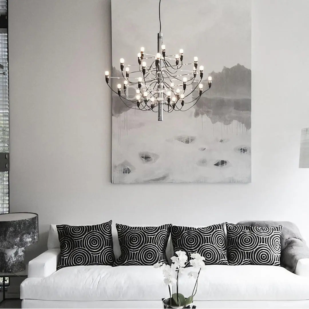 Lustre Chandelier Rétro en Métal Noir | Siri
