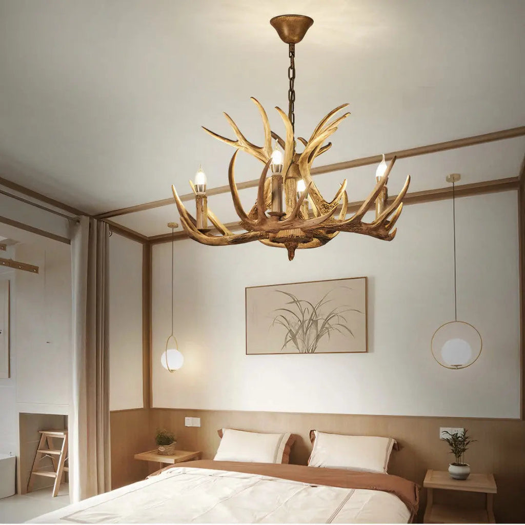 Lustre Bois de Cerf en Résine | Kiro
