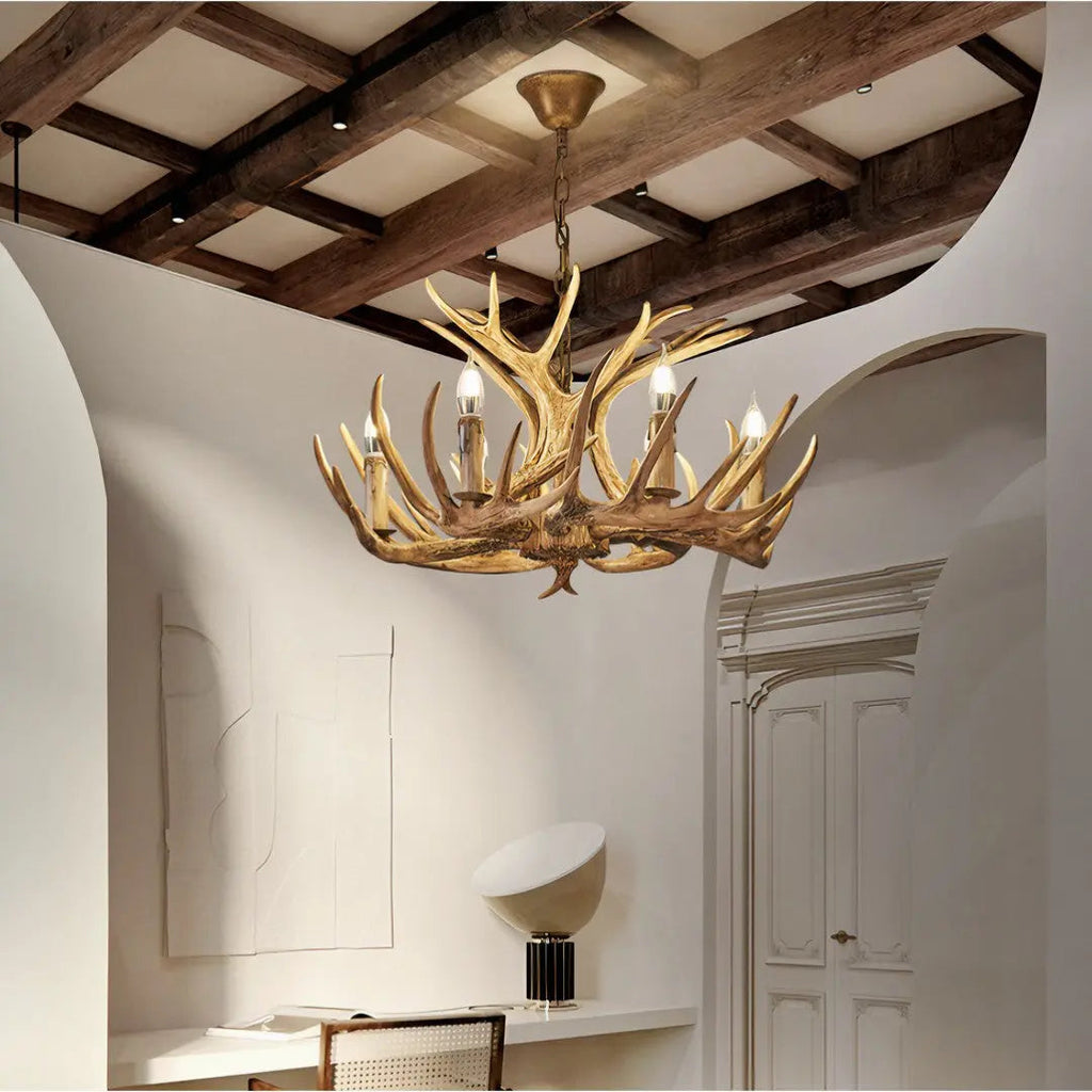 Lustre Bois de Cerf en Résine | Kiro