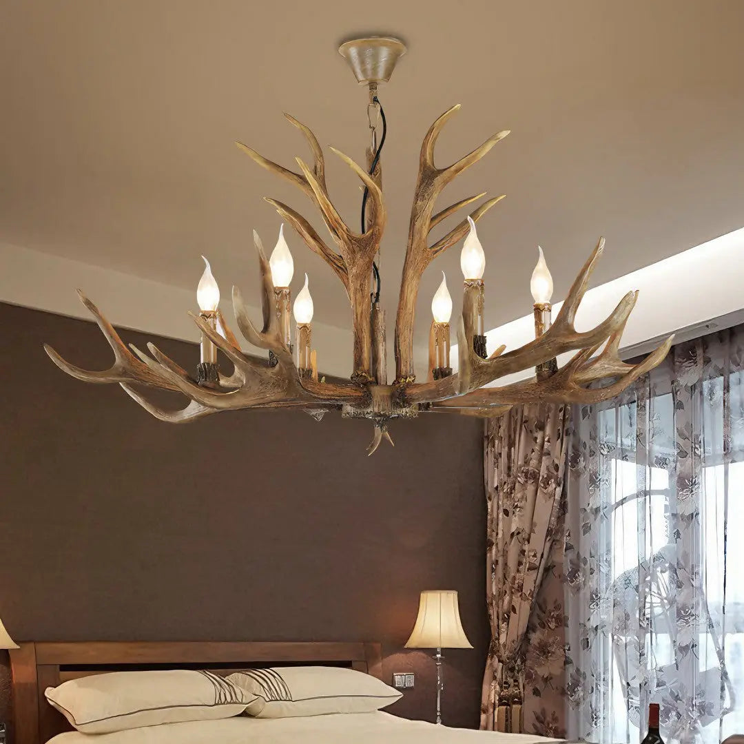 Lustre Bois de Cerf en Résine | Kiro