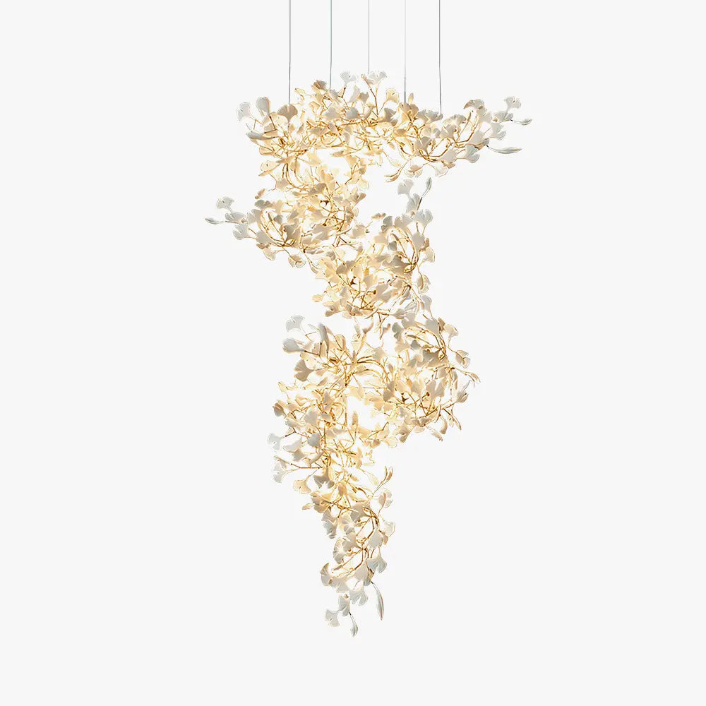 Lustre Floral Doré en Céramique | Tova