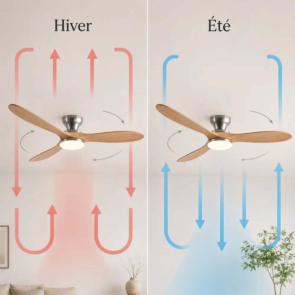 Ventilateur de Plafond Naturel LED | Tavio