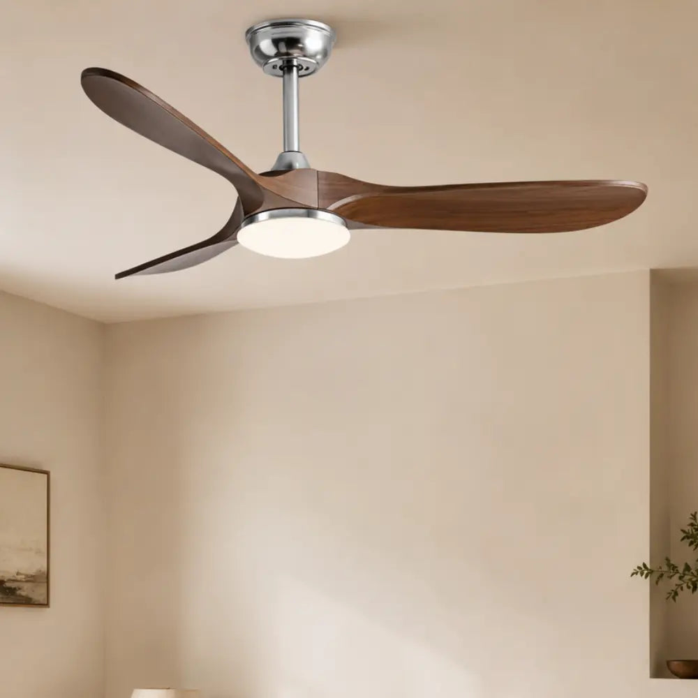 Ventilateur de Plafond Bois Foncé LED | Vania