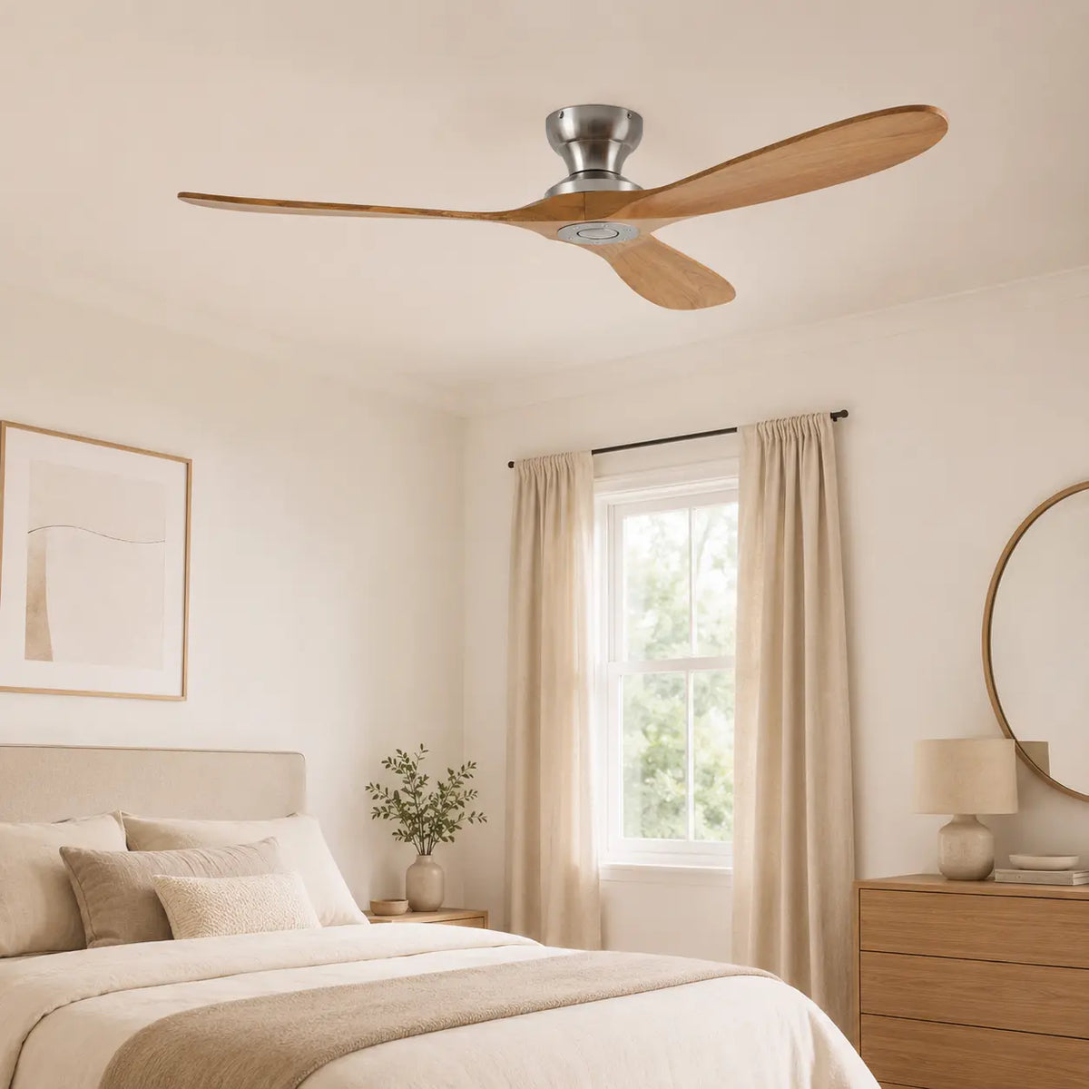 Ventilateur de Plafond Bois Naturel | Zelo