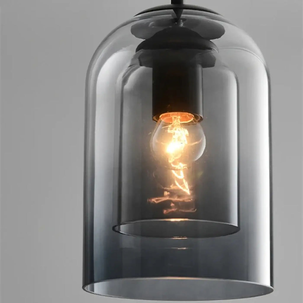 Suspension en Verre Teinté Marron ou Noir | Mona