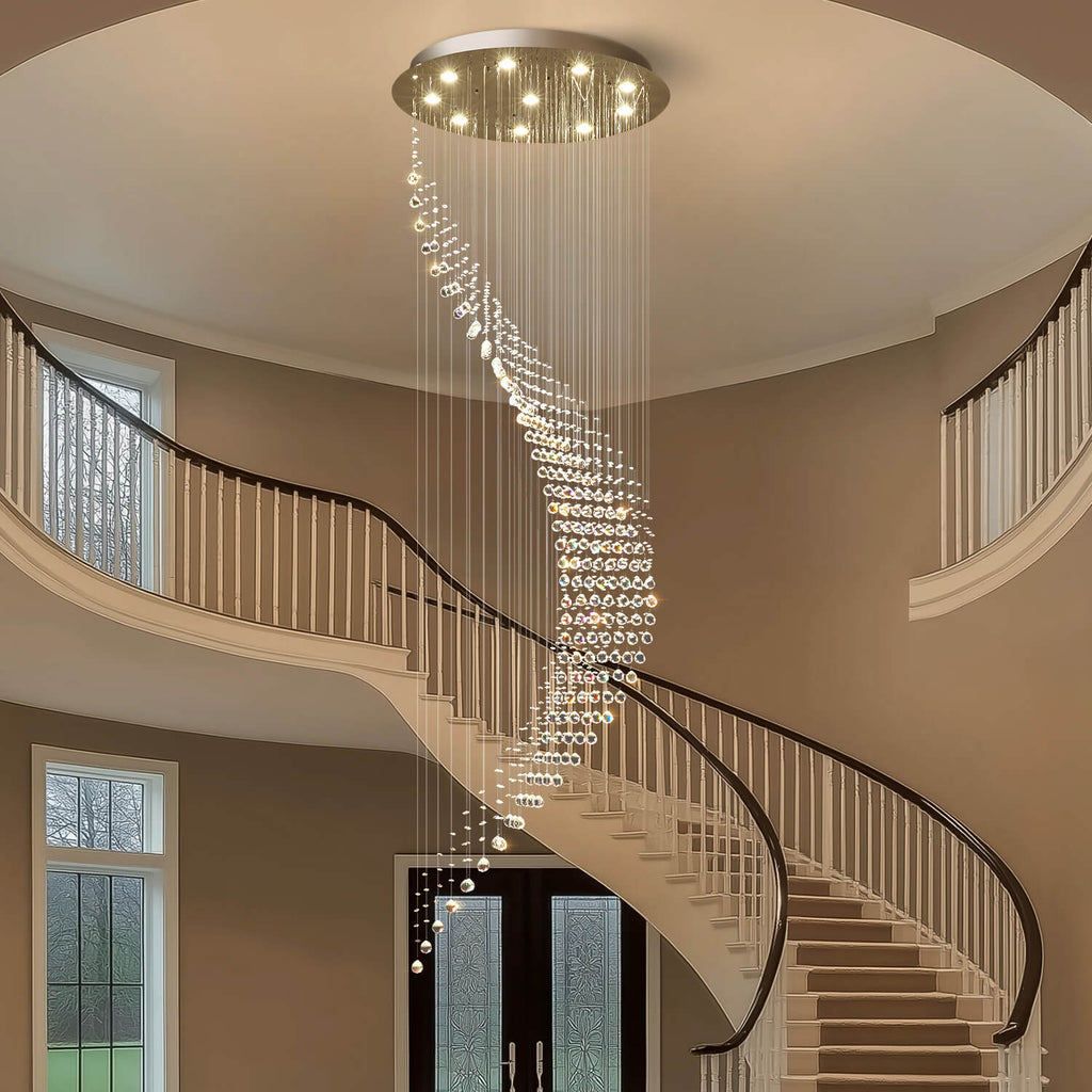 Lustre Spirale Cristal Forme Lune | Malo