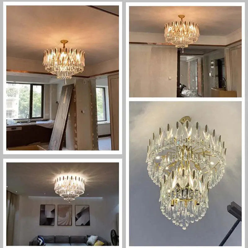 Lustre Suspension en Cristal Élégant | Olo