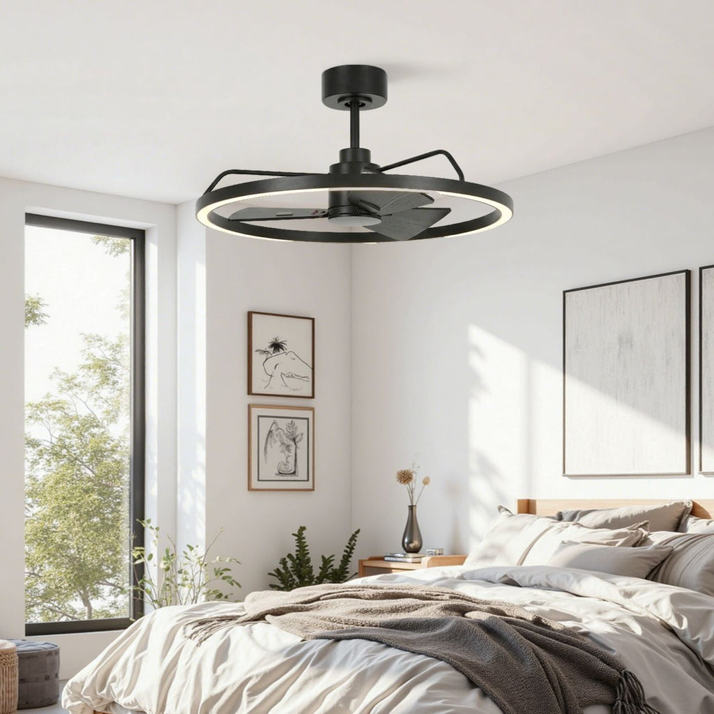Plafonnier Ventilateur Anneau Laiton | Selo
