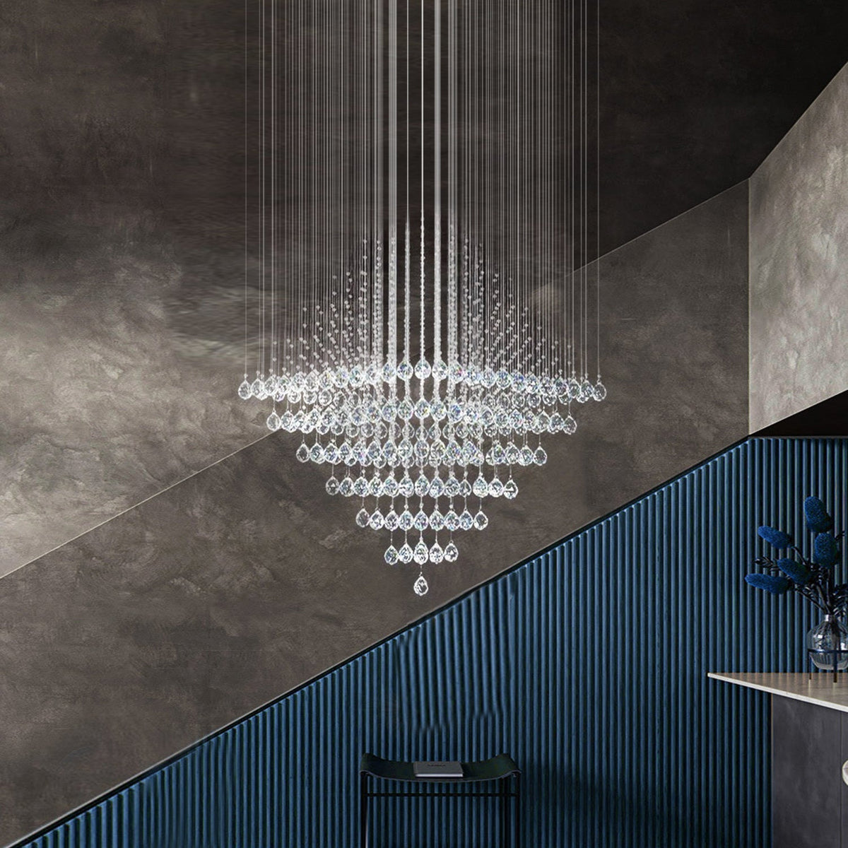 Lustre Diamant Cristal Chrome | Nata