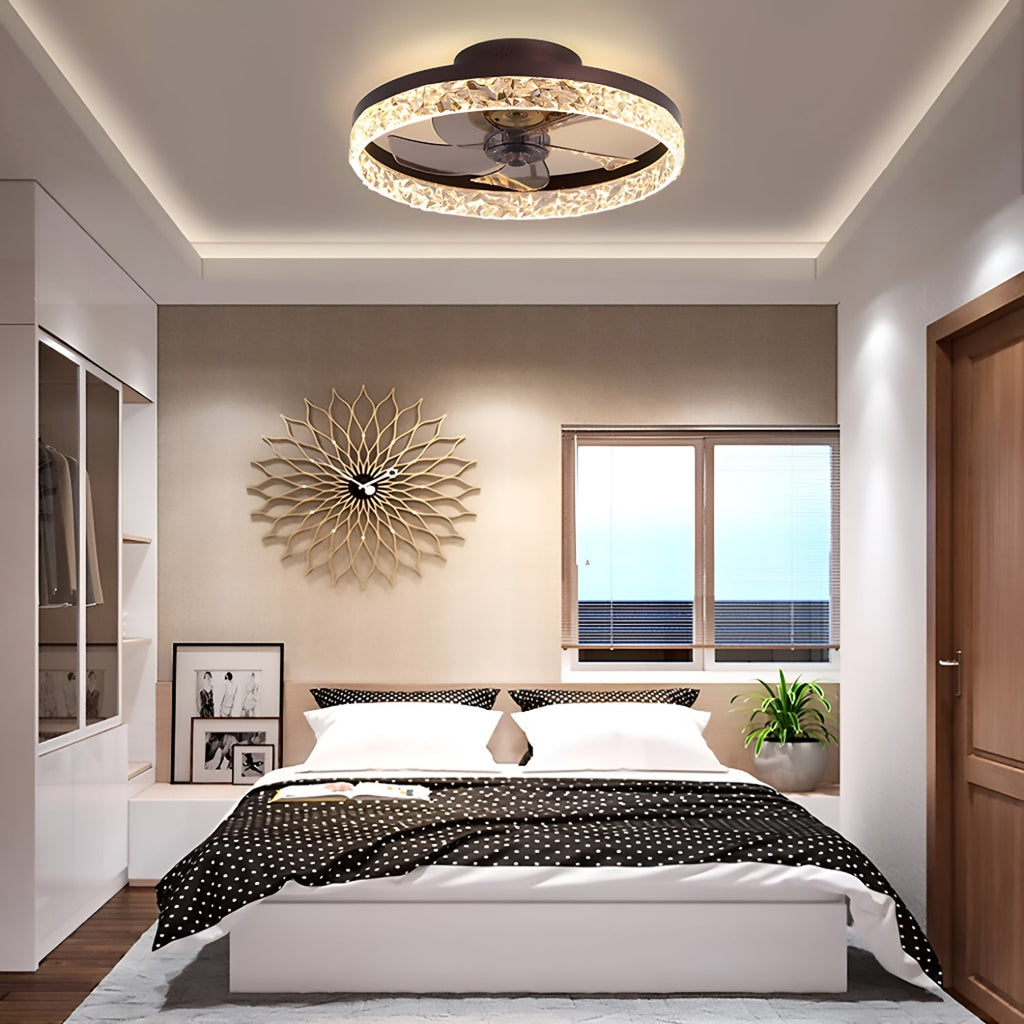Plafonnier Ventilateur Rond Intégré | Lata