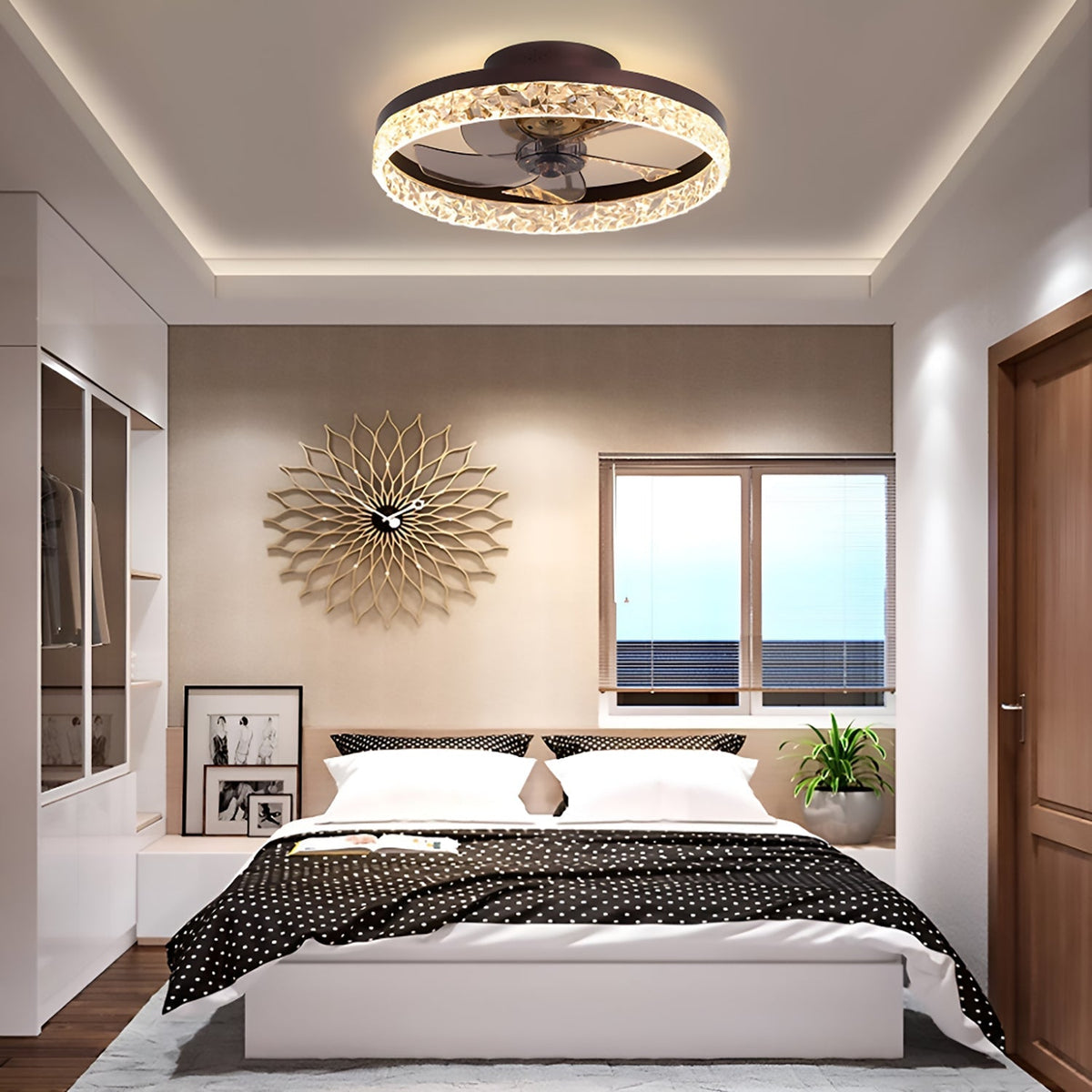 Plafonnier Ventilateur Rond Intégré | Lata