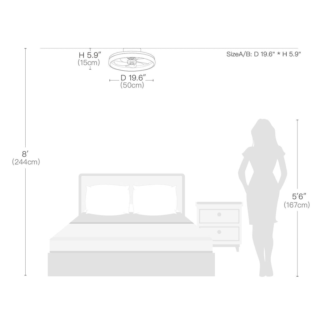 Plafonnier Ventilateur Rond Intégré | Lata