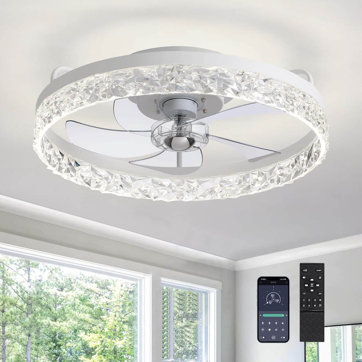 Plafonnier Ventilateur Rond Intégré | Lata