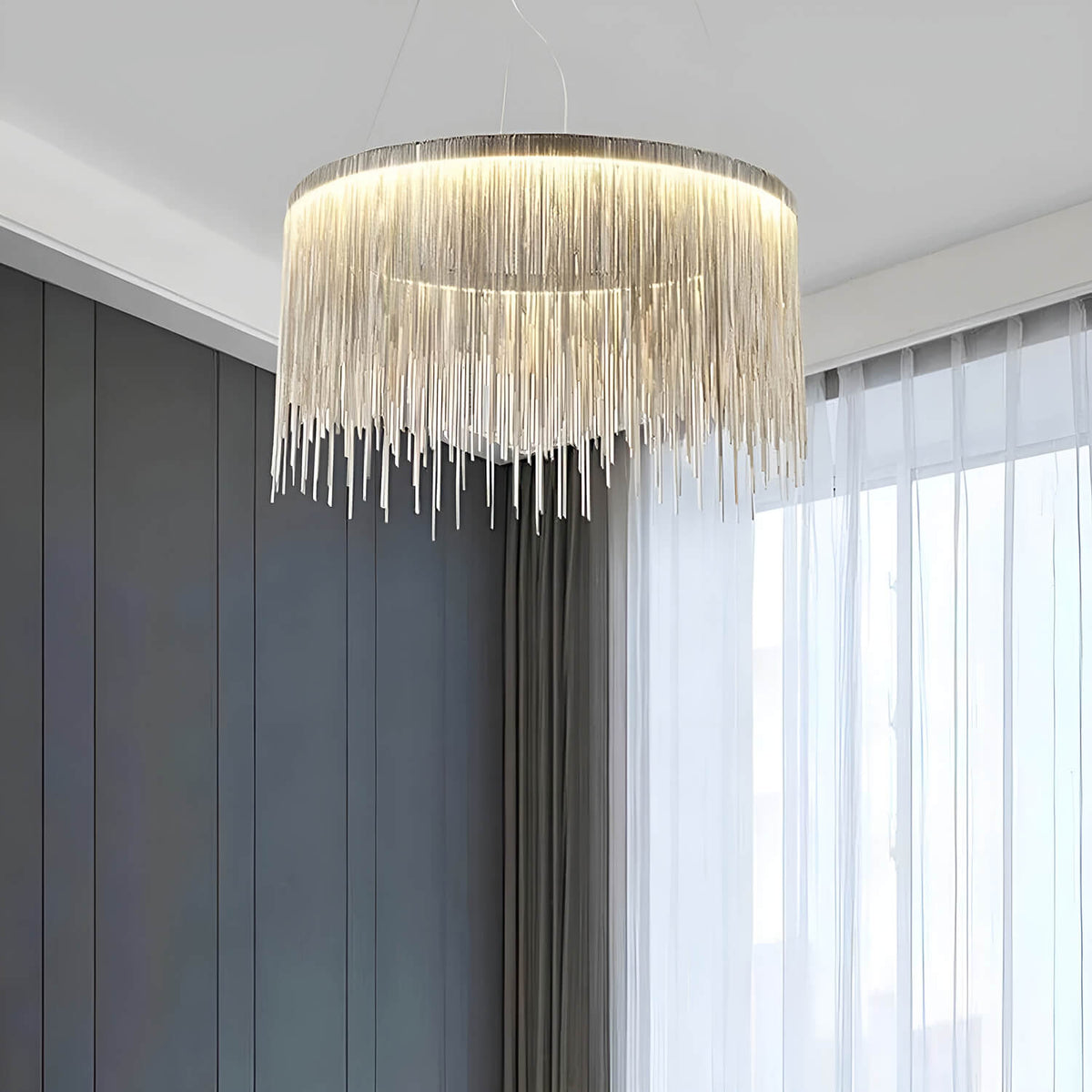 Lustre Rond Aluminium Moderne | Kalo