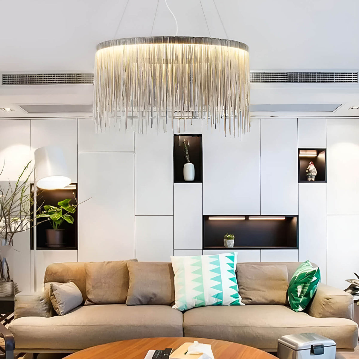 Lustre Rond Aluminium Moderne | Kalo