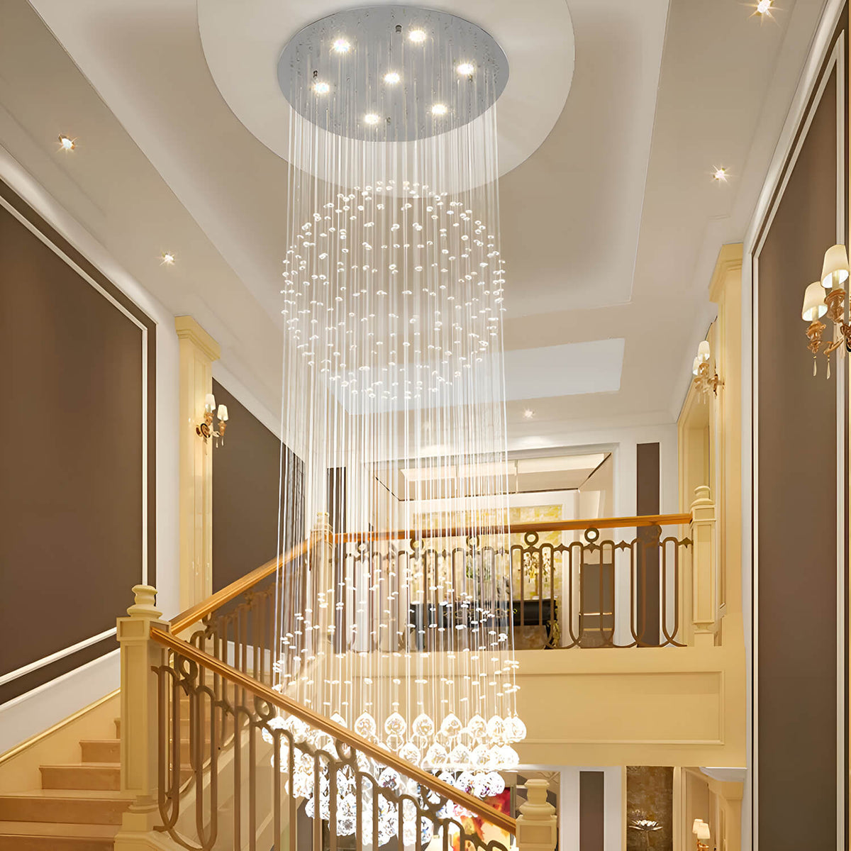 Lustre Double Sphère Cristal K9 | Ala