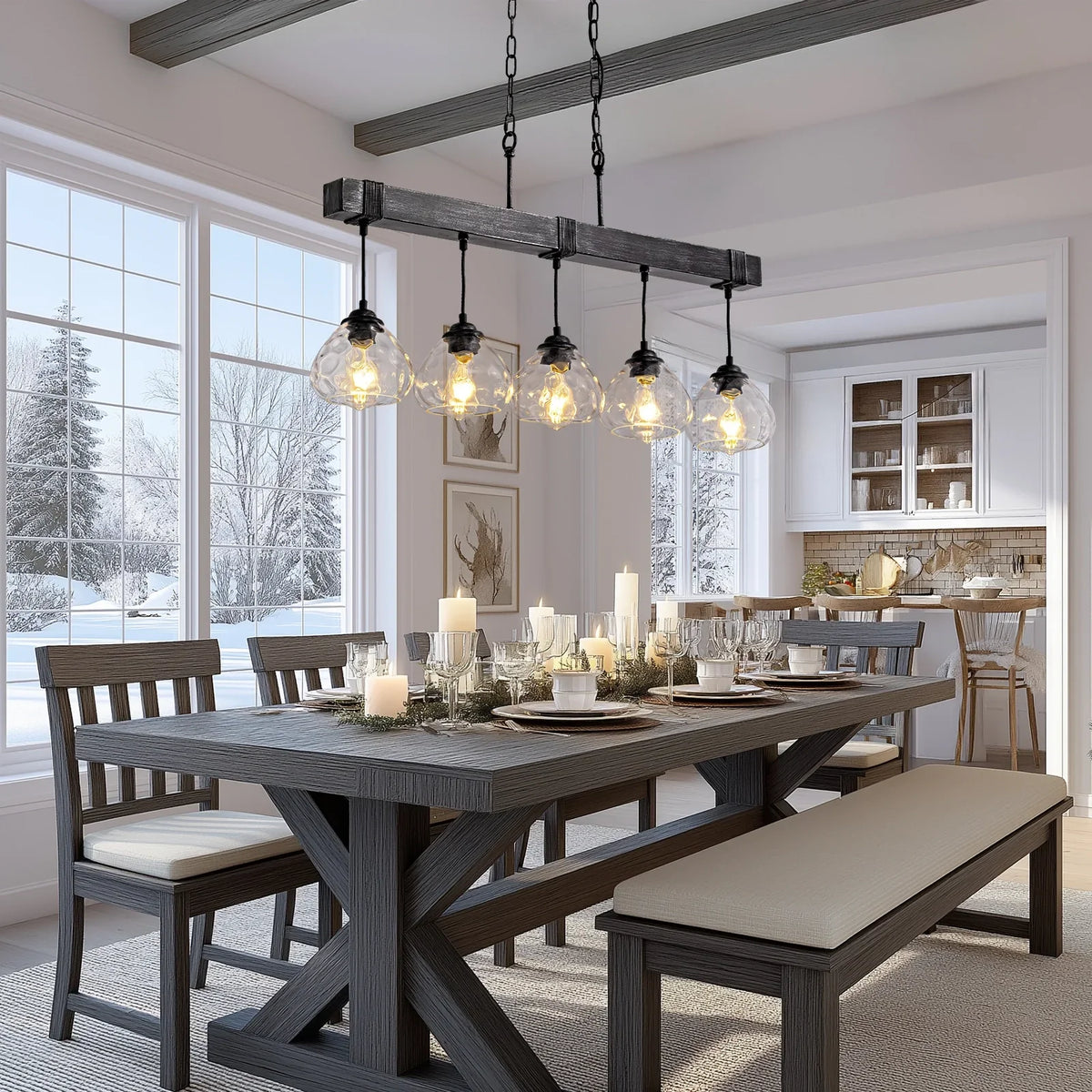 Lustre Cristal Style Farmhouse Chic | Nuro