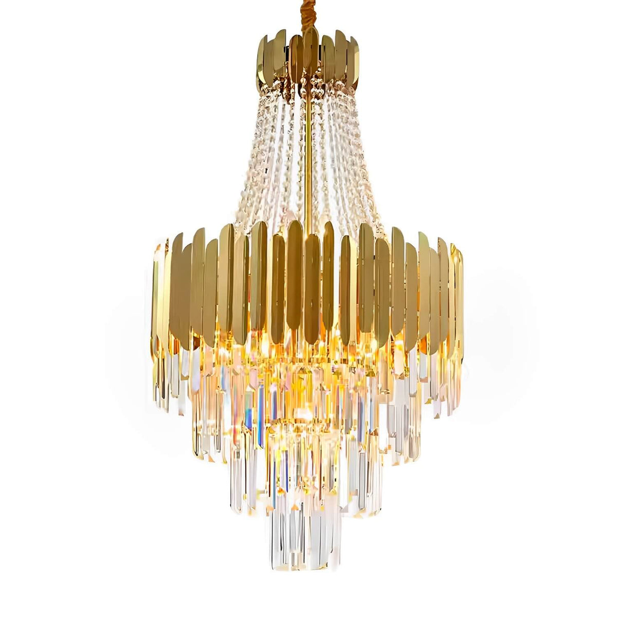 Lustre Cristal Doré Moderne | Reta