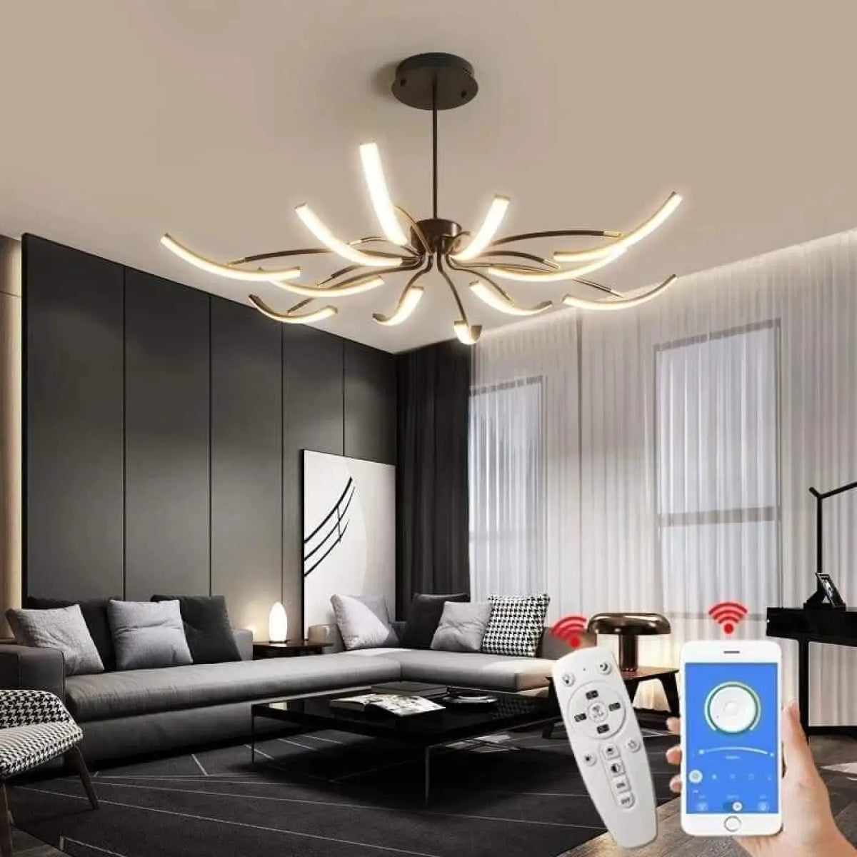 Grand Plafonnier LED Moderne | Lali