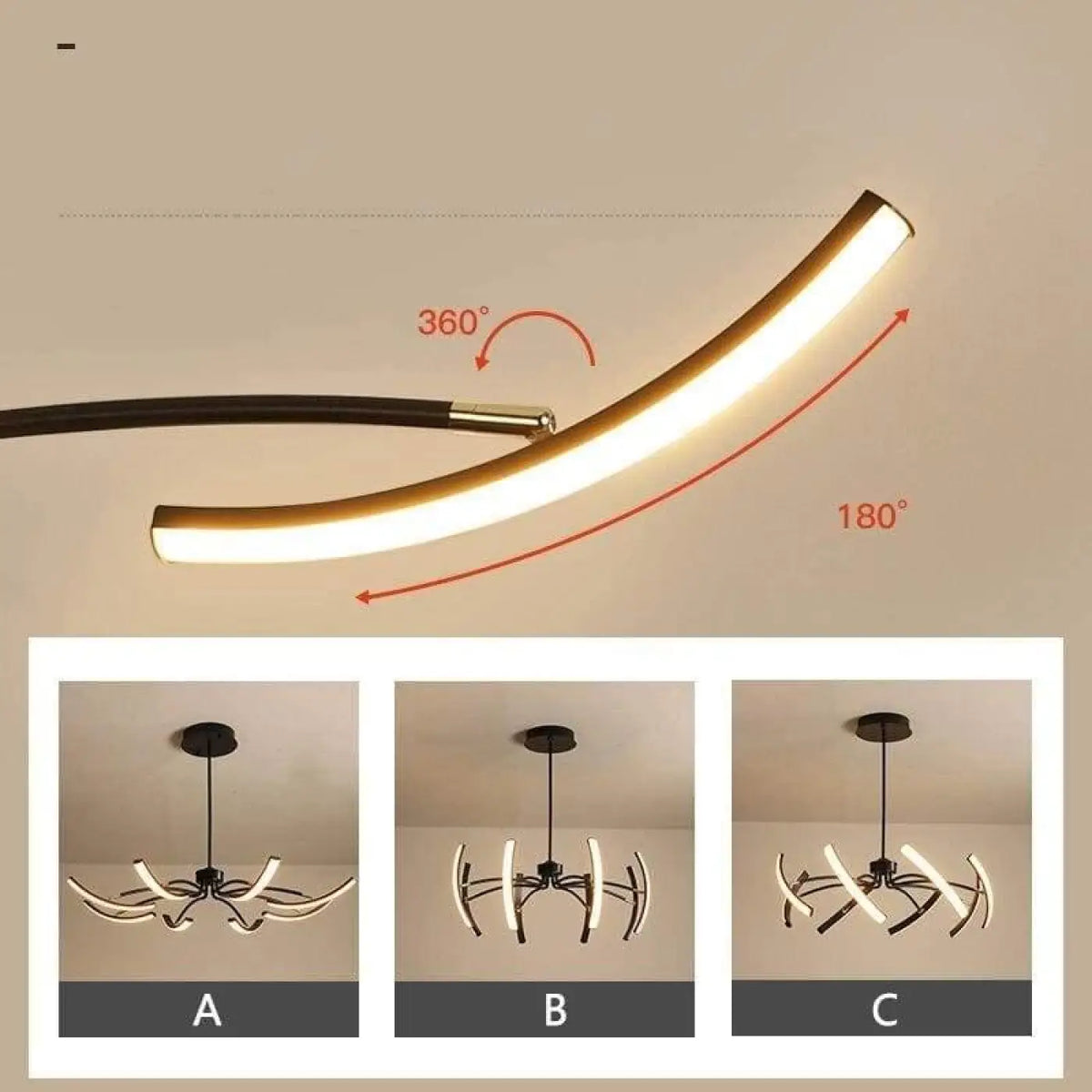 Grand Plafonnier LED Moderne | Lali