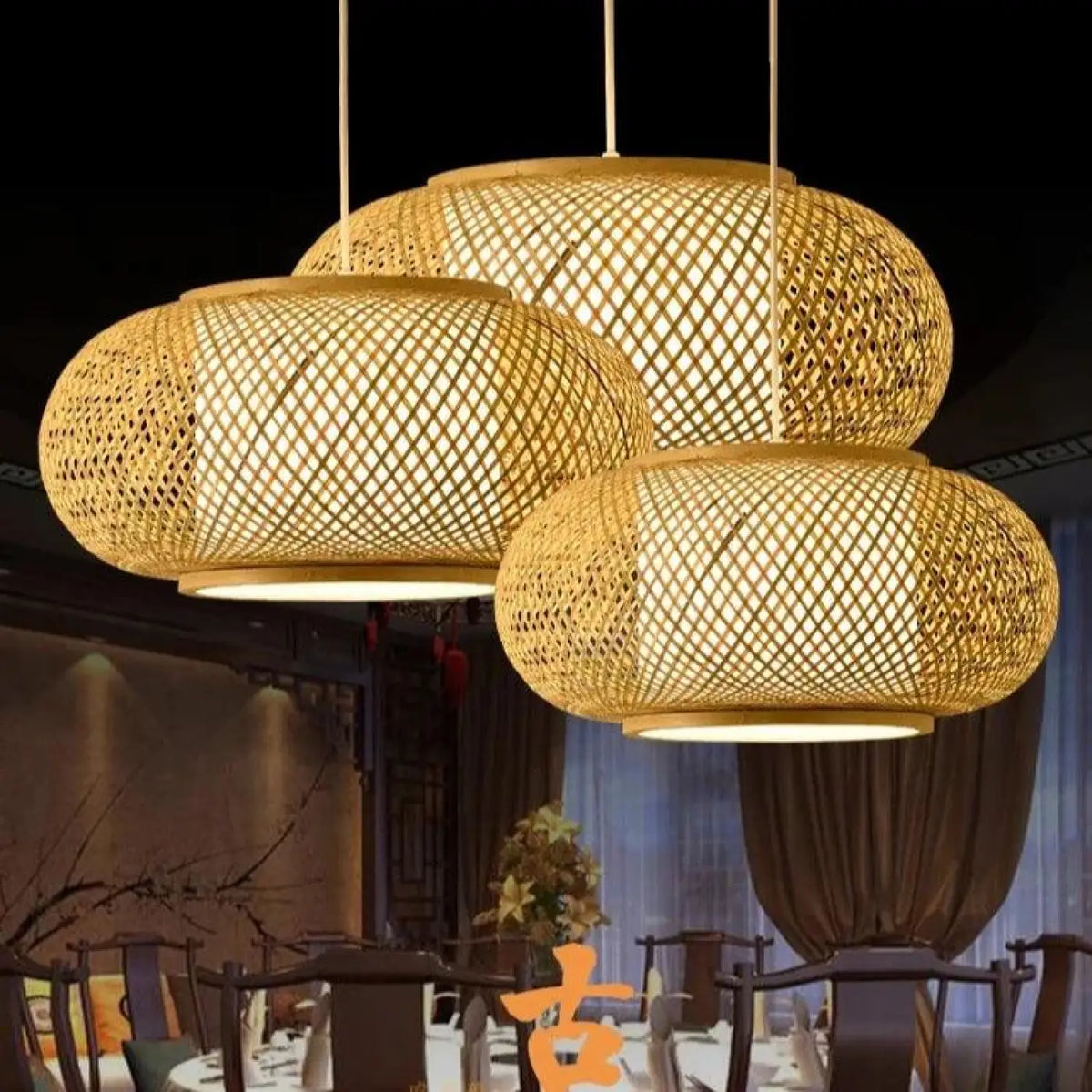 Grande Suspension en Rotin Naturel | Bena