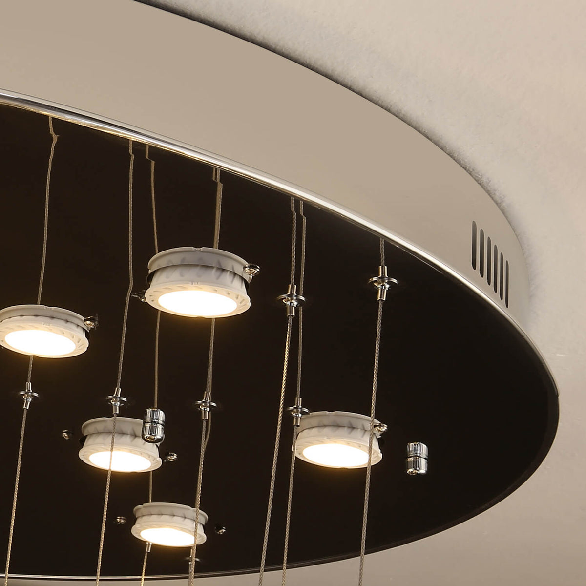 Lustre Multi-anneaux Cristal Moderne | Nari