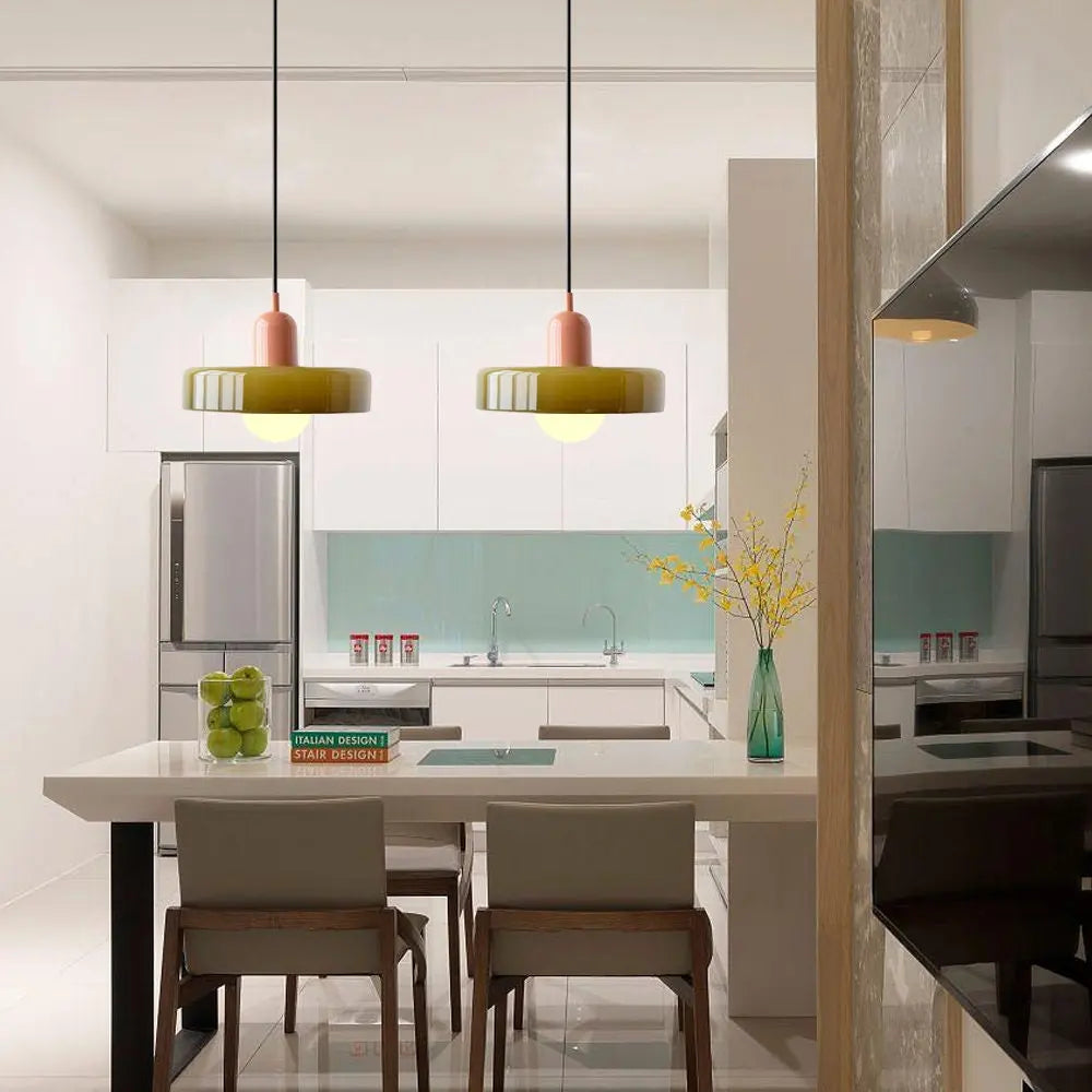 Lampe Suspendue en Verre Coloré Mellan | Sita
